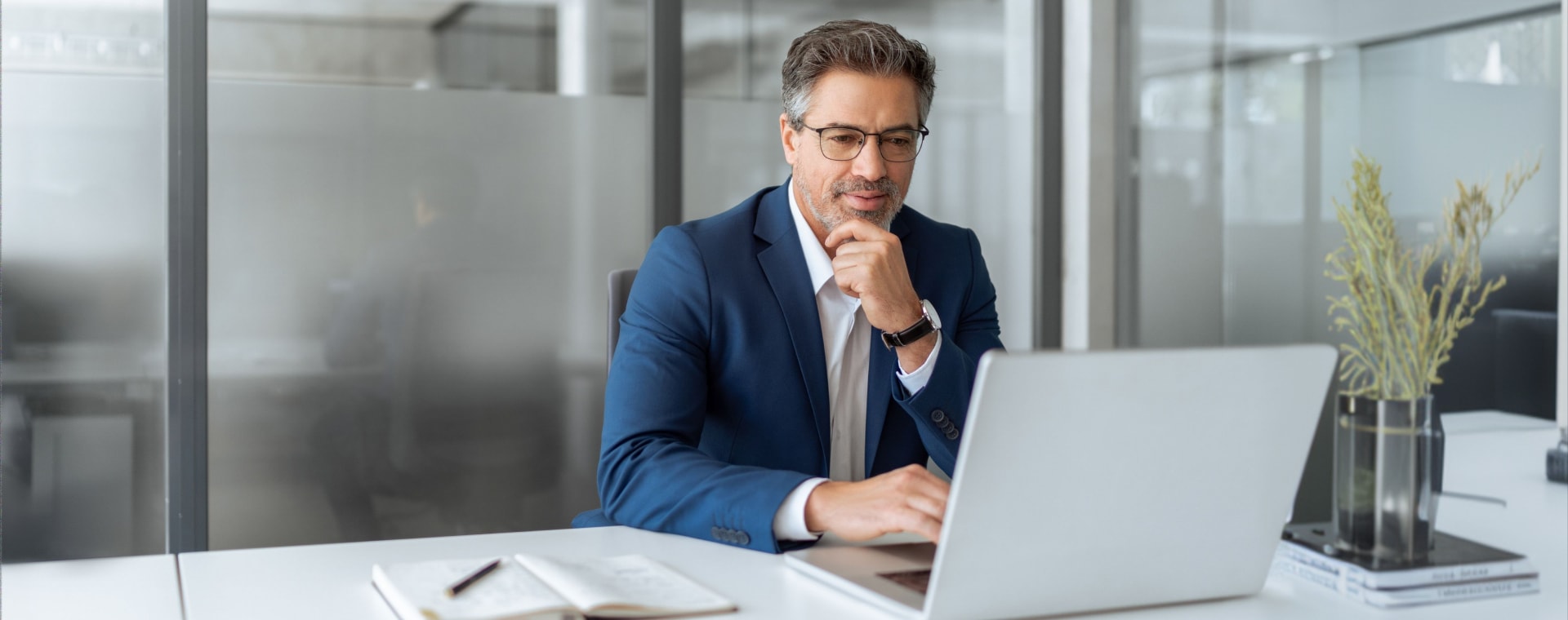 Property professional reviewing impact data